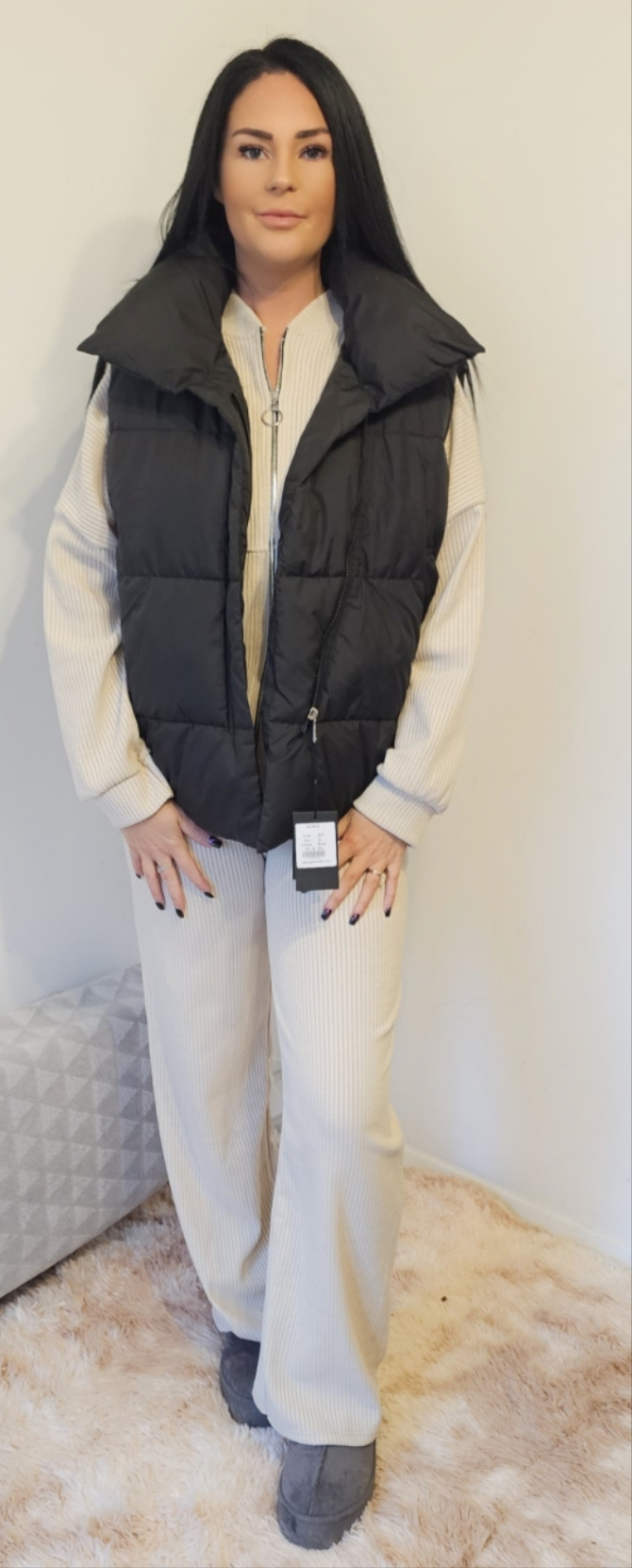 "The ribbed" two-piece lounge set.