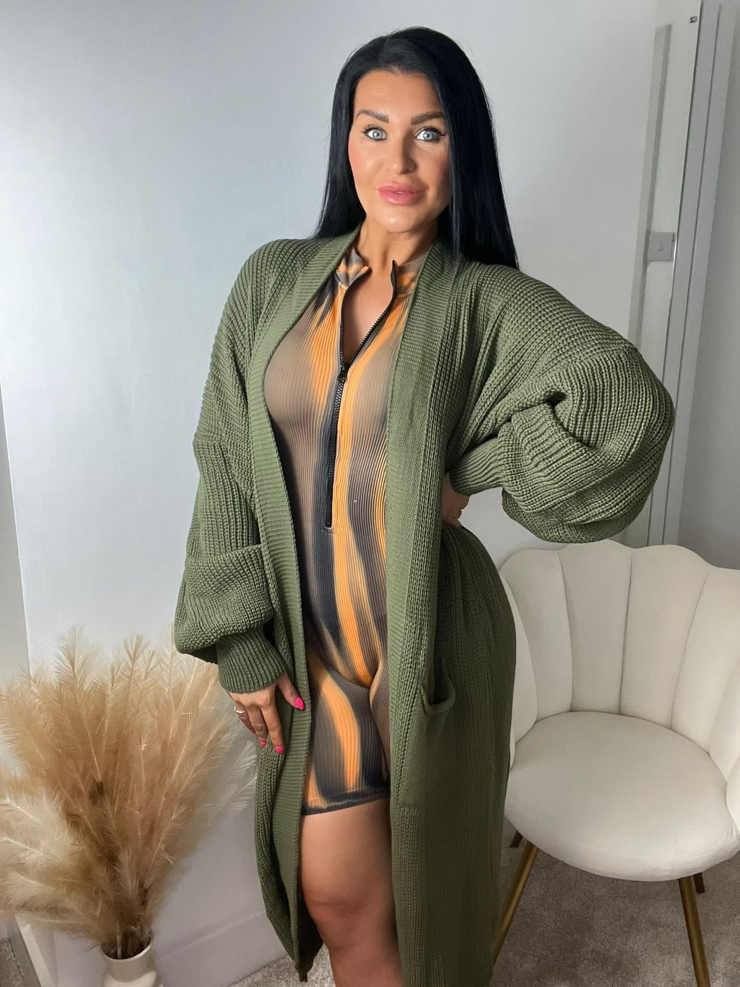 ‘Firey’ Zip Up Ribbed Playsuit