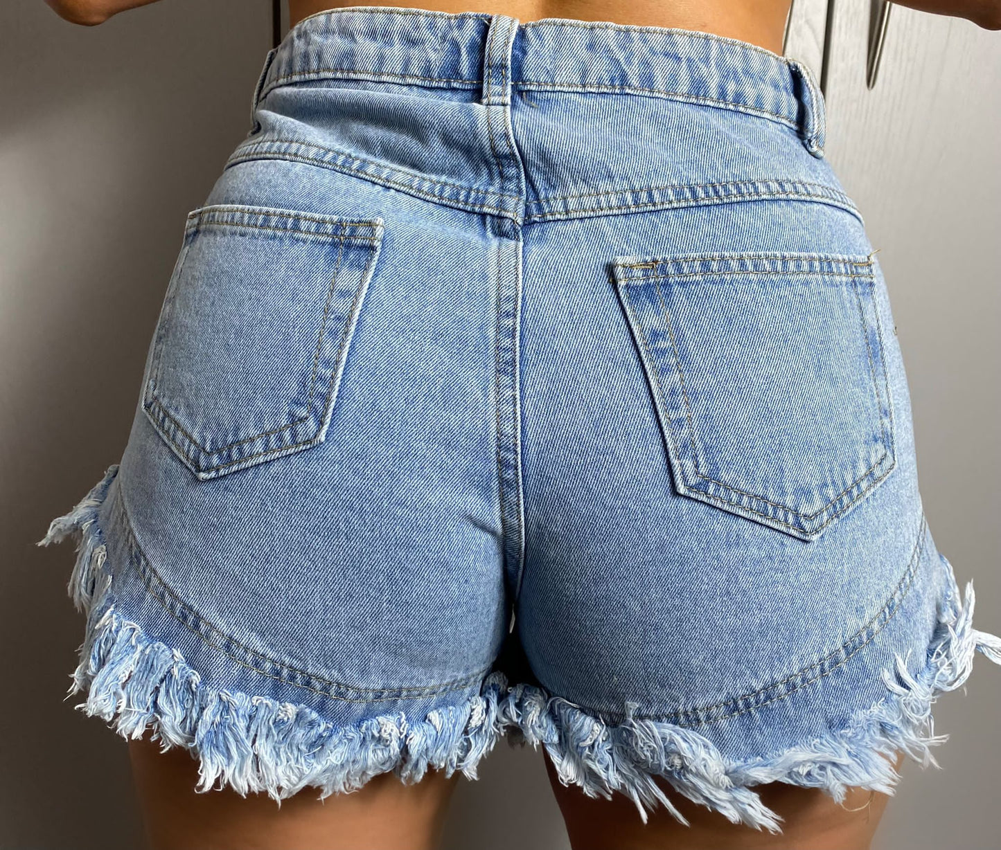 ‘Extra’ Denim & Sequinned Shorts
