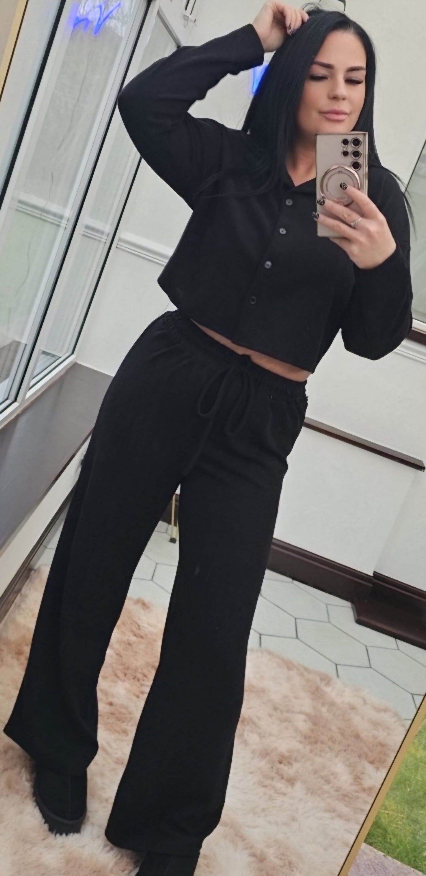 "Insta gal" crop lounge set