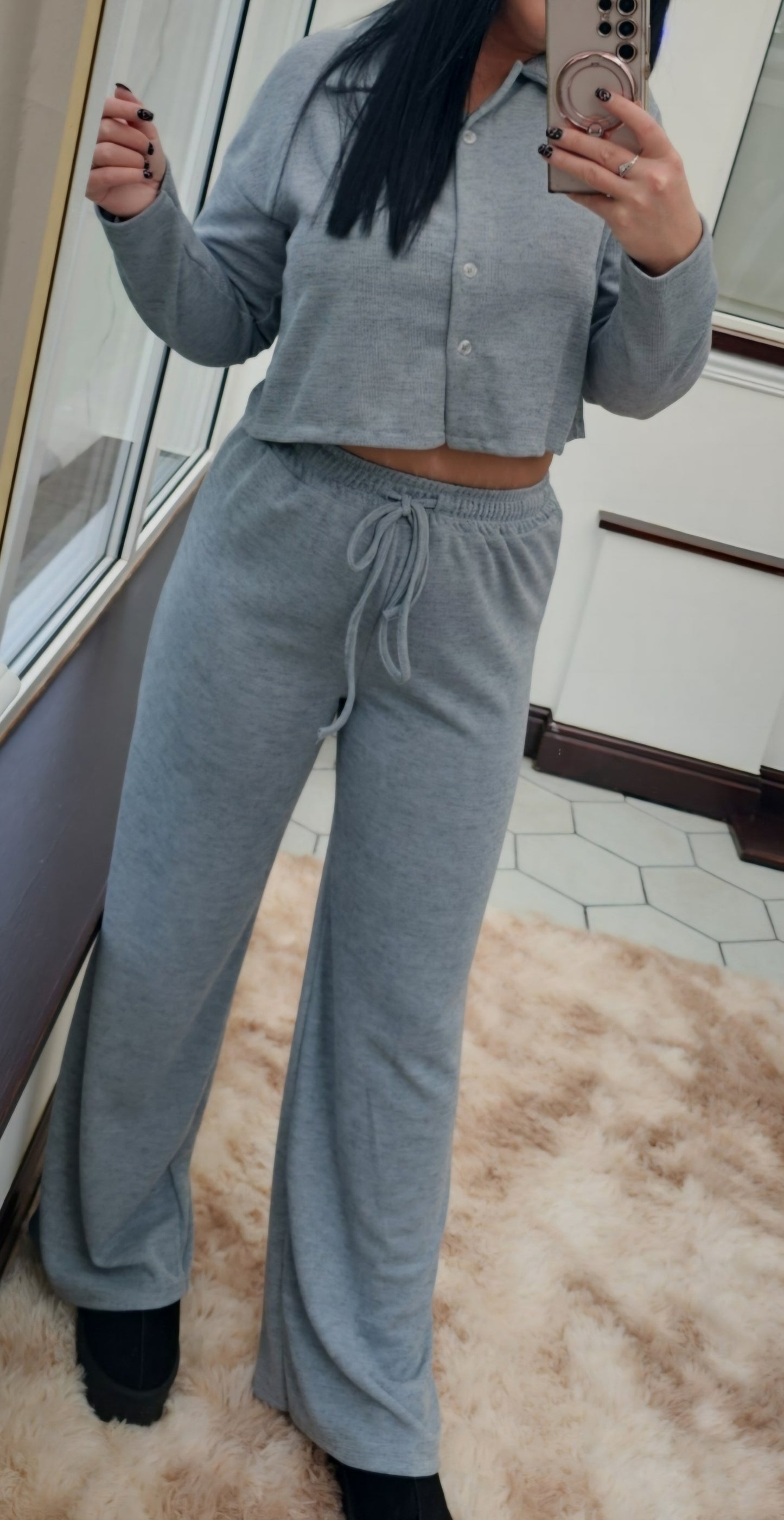 "Insta gal" crop lounge set