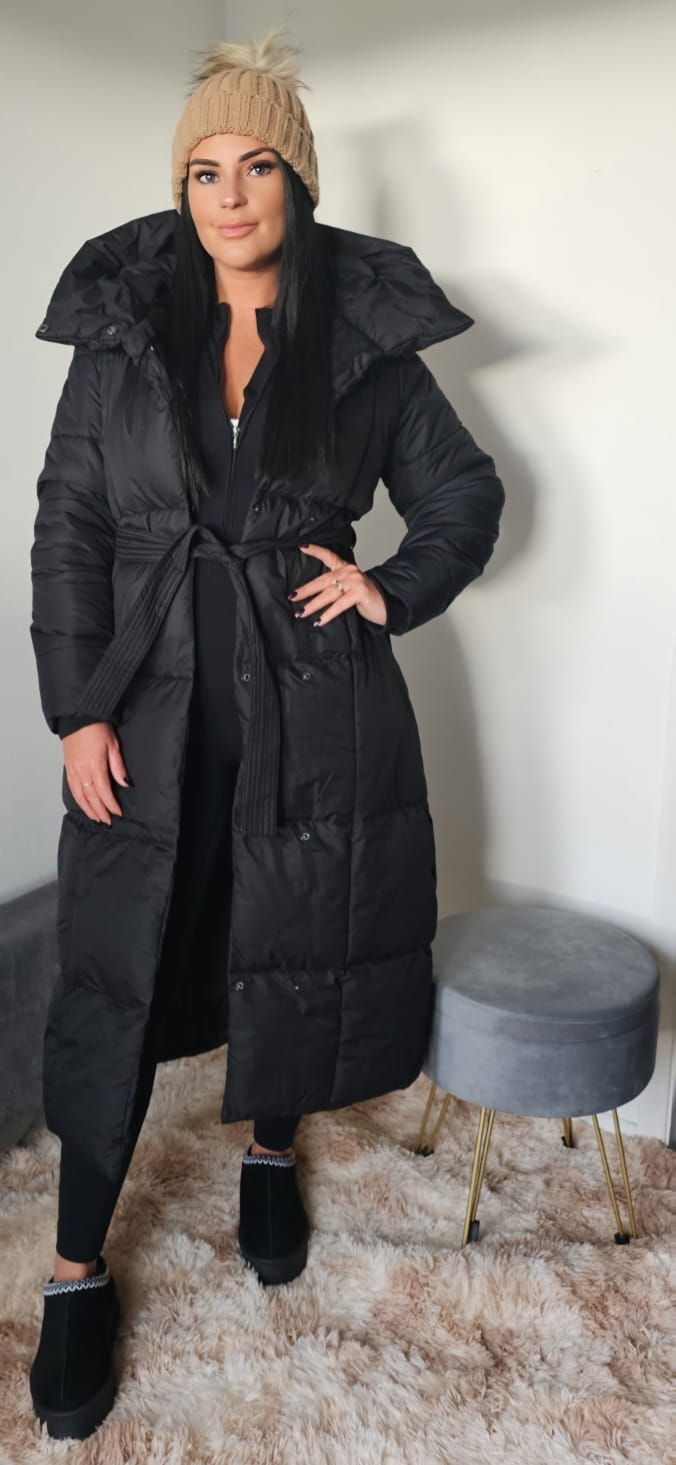 "Bad Gal" Button Up Winter Quilted Coat