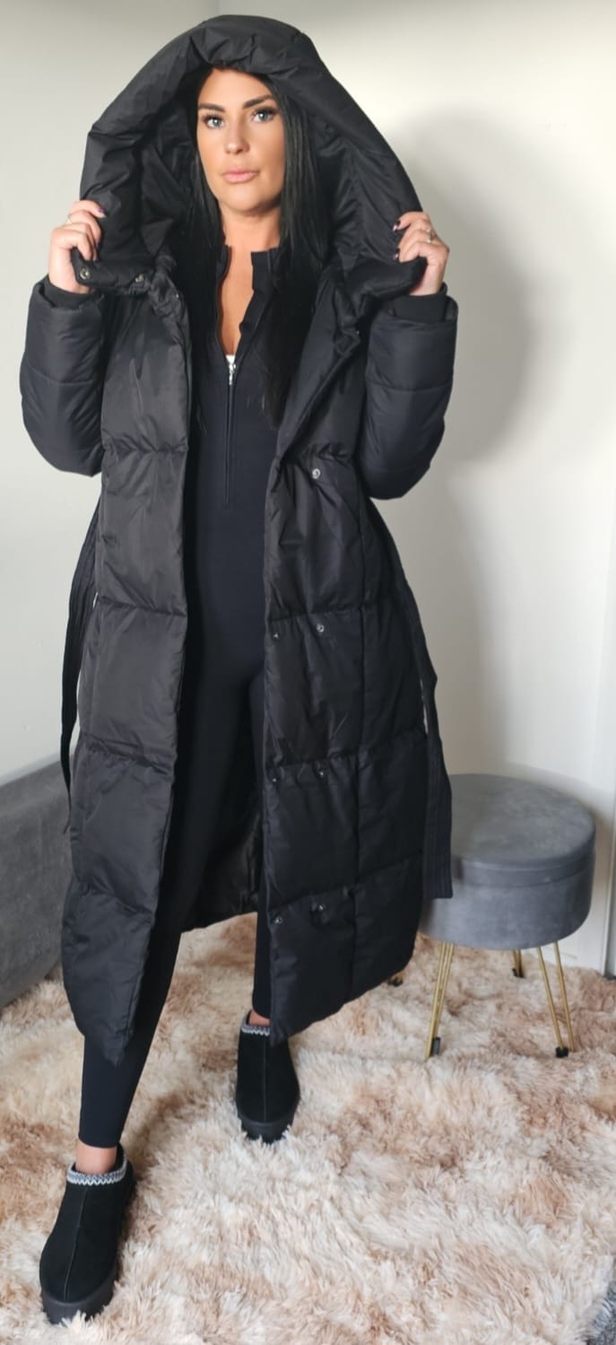 "Bad Gal" Button Up Winter Quilted Coat